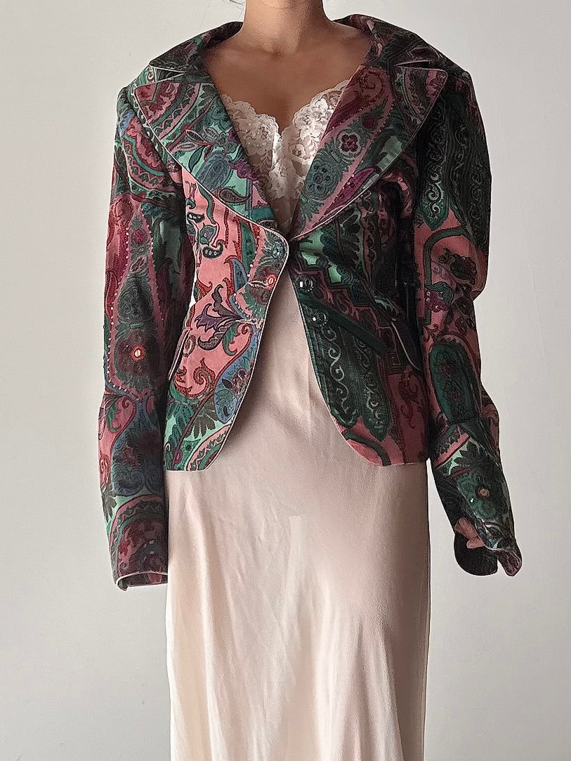 Vintage Serena K Cotton Velvet Jacket - FR44