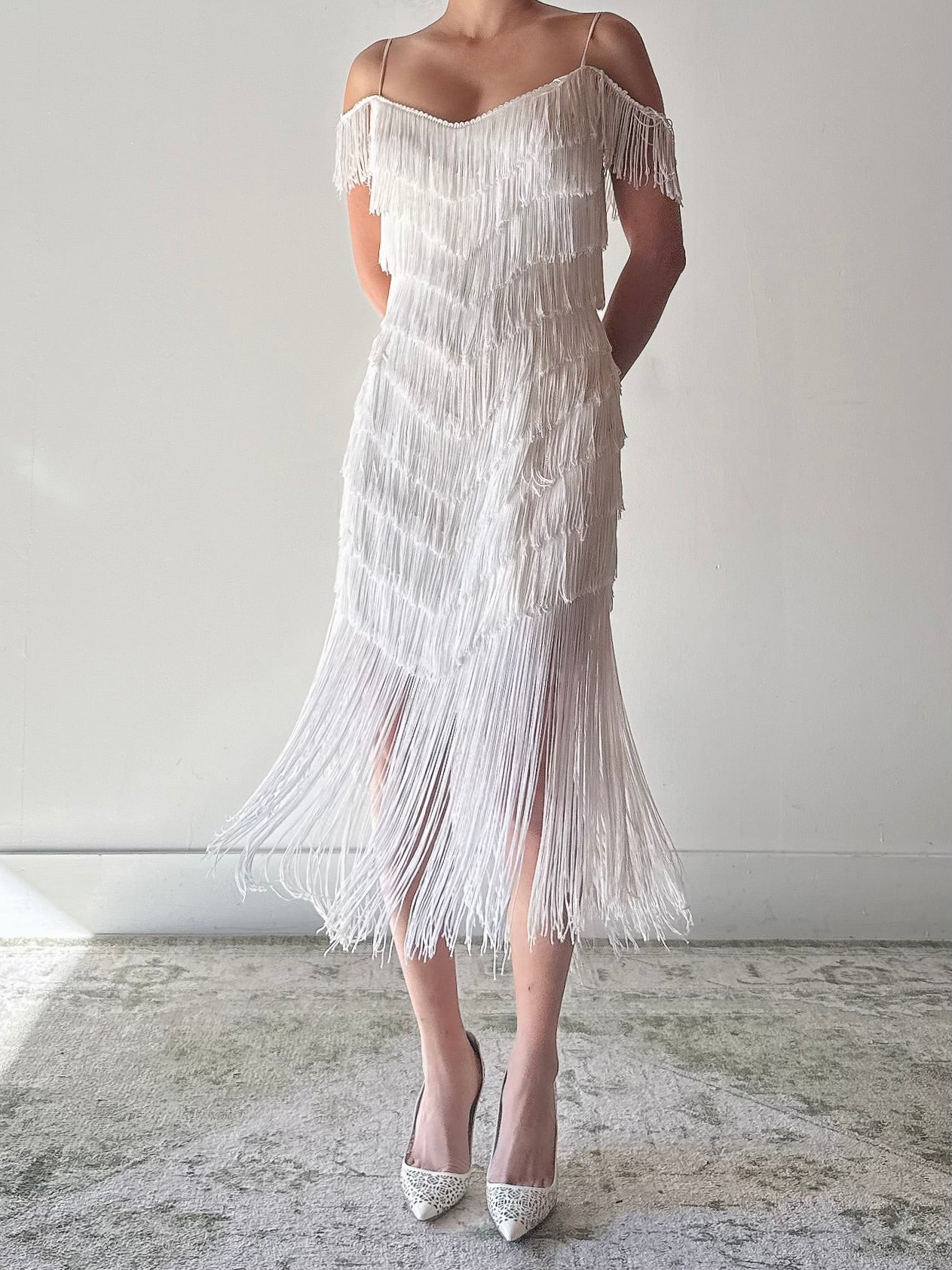 Vintage Fringe Dress - S