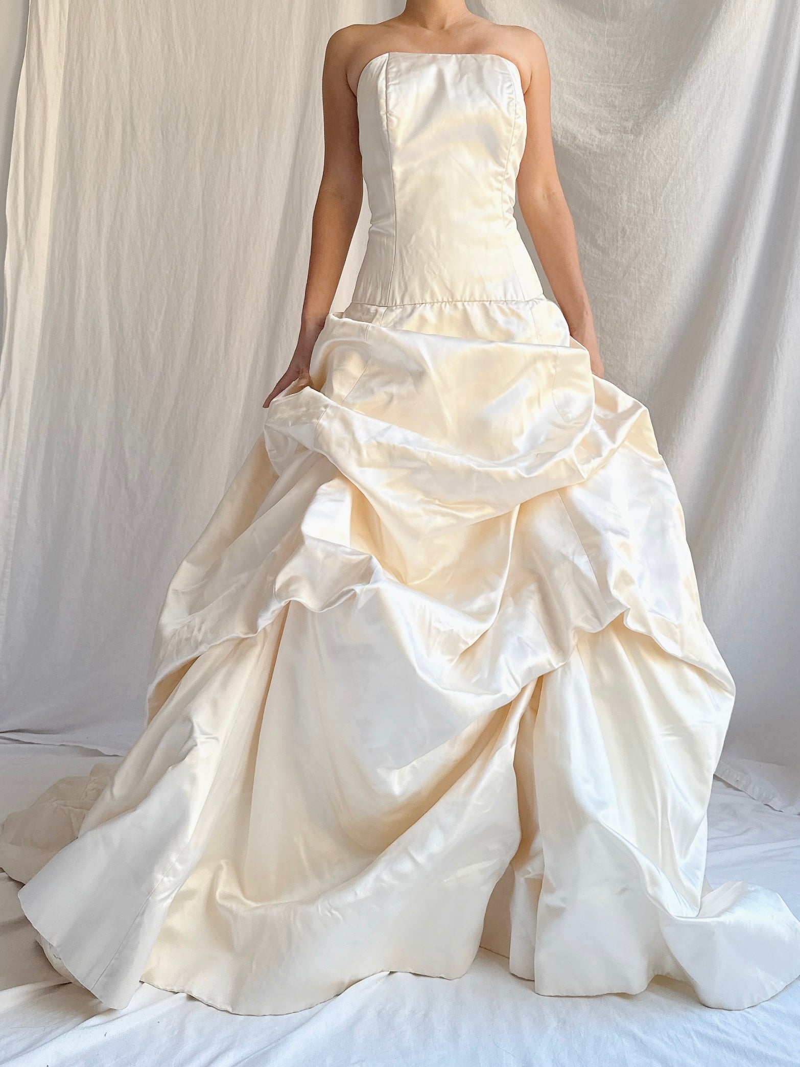 Vintage Silk Dropped Waist Gown - L