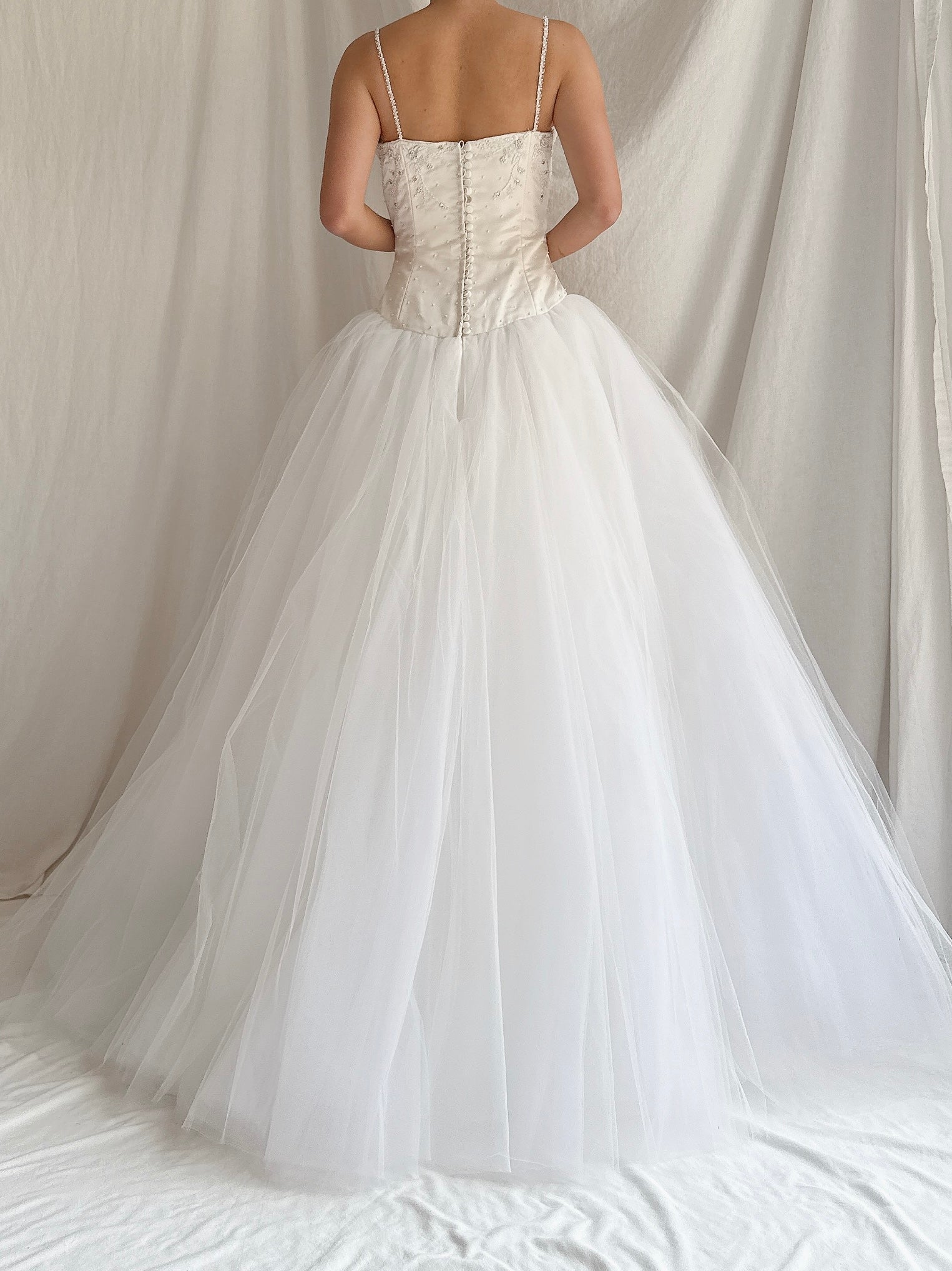 Vintage Silk and Tulle Gown - S/4