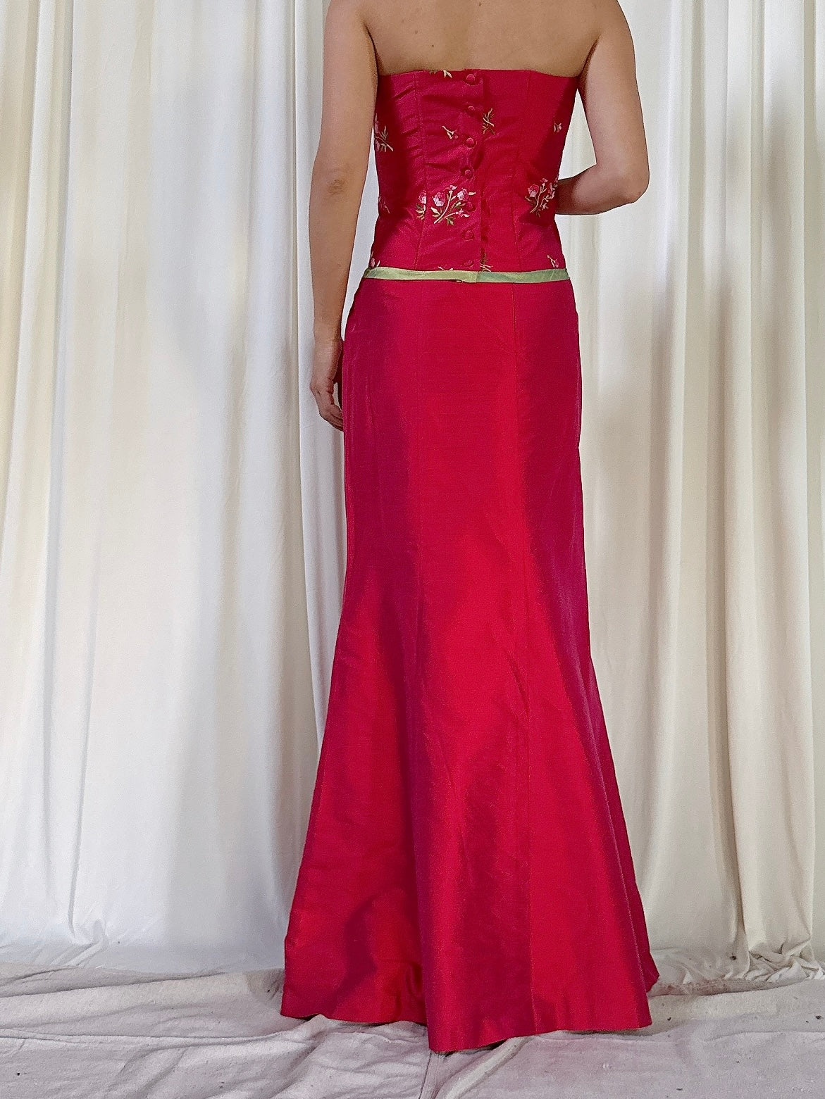 Vintage Claire Model 2 Piece Silk Set - Size 44