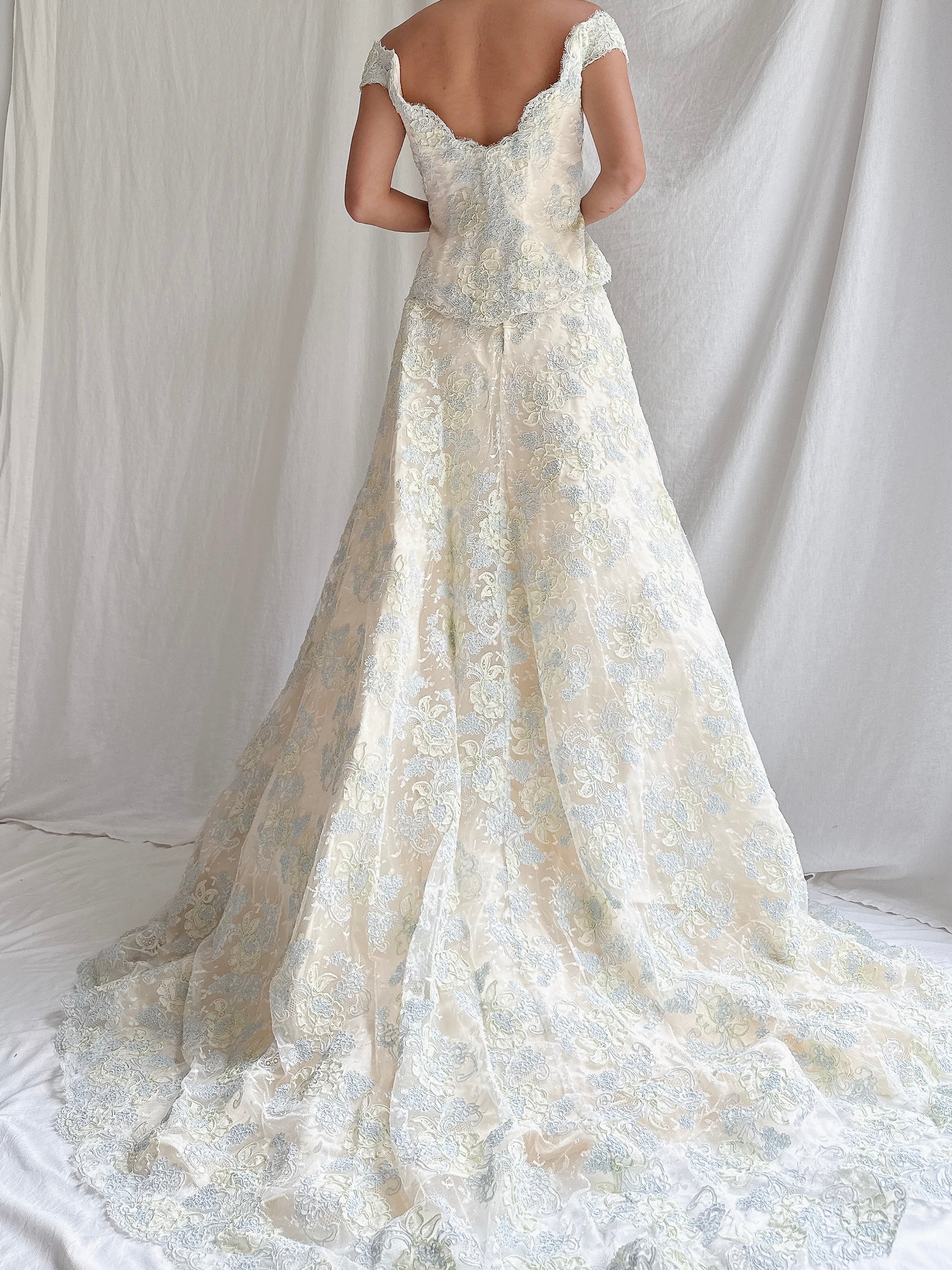Vintage Aimee Atelier Couture Alencon Lace 3-Piece Set - L/IT 46