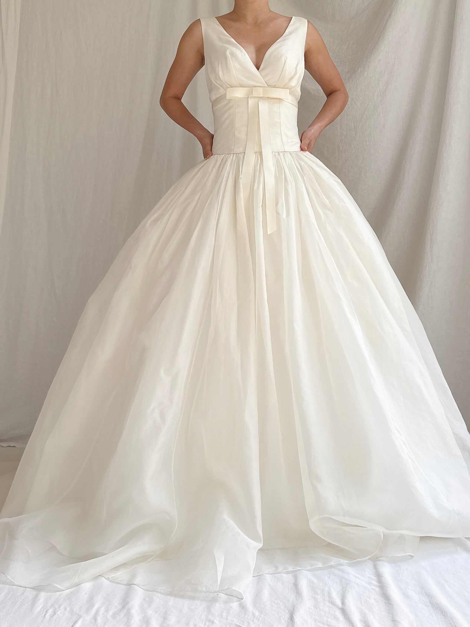 Vintage Silk Organza Gown - S