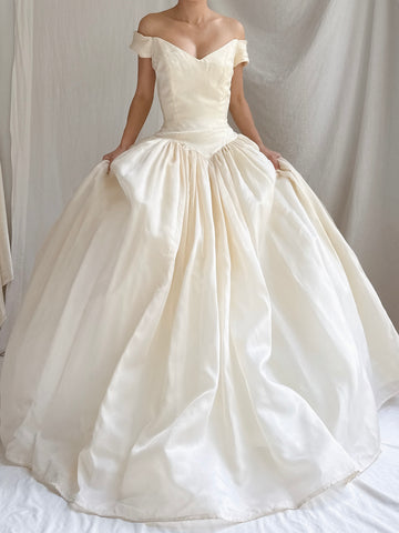 Vintage Silk Organza Gown - S/M