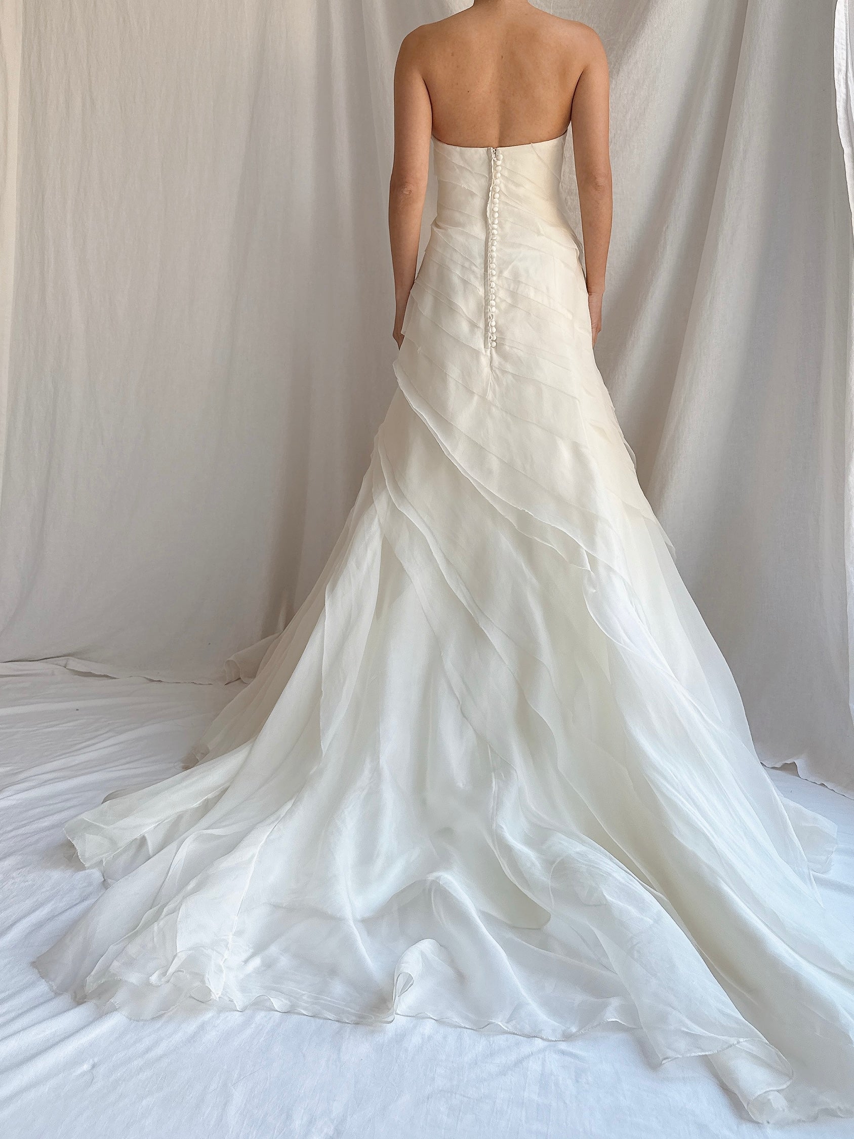 Vintage Silk Organza Gown - L/14