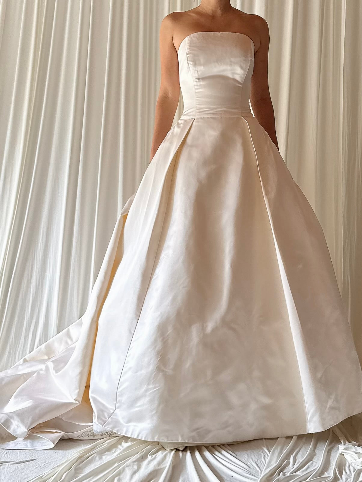 Vintage Strapless Silk Gown - XS/S
