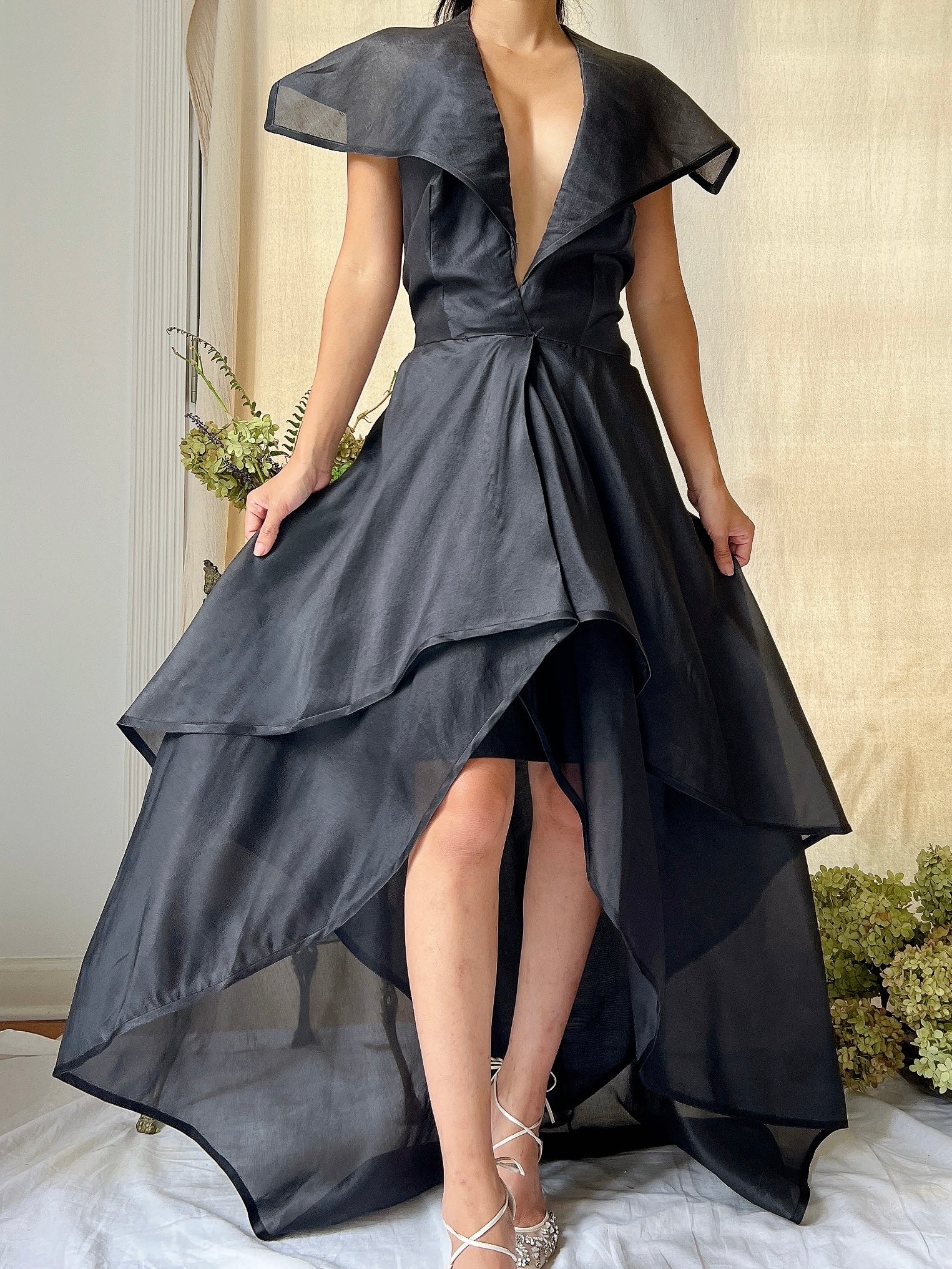 1950s Silk Organza Dress - XS