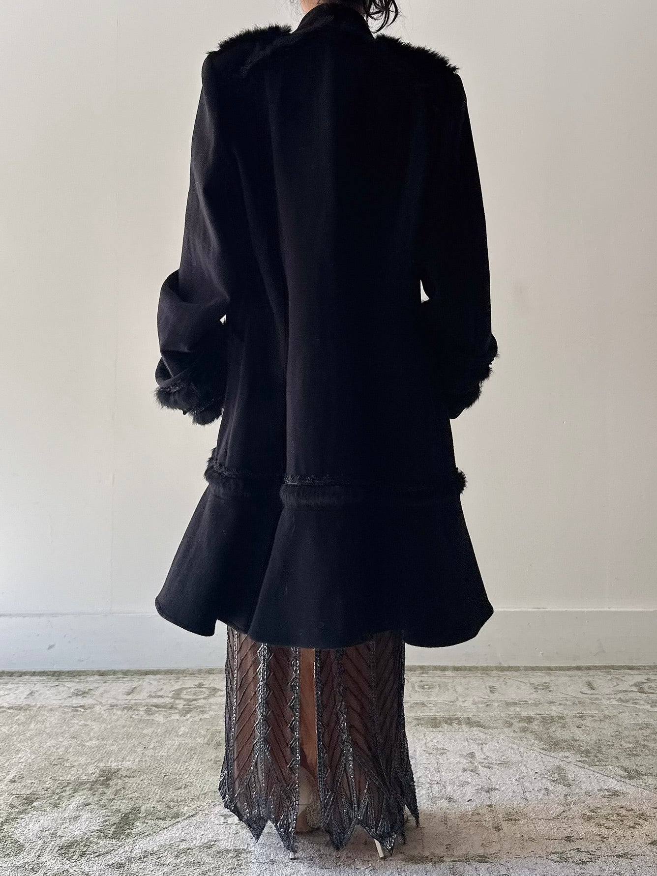 Vintage Cottonade Paris Wool Coat - L