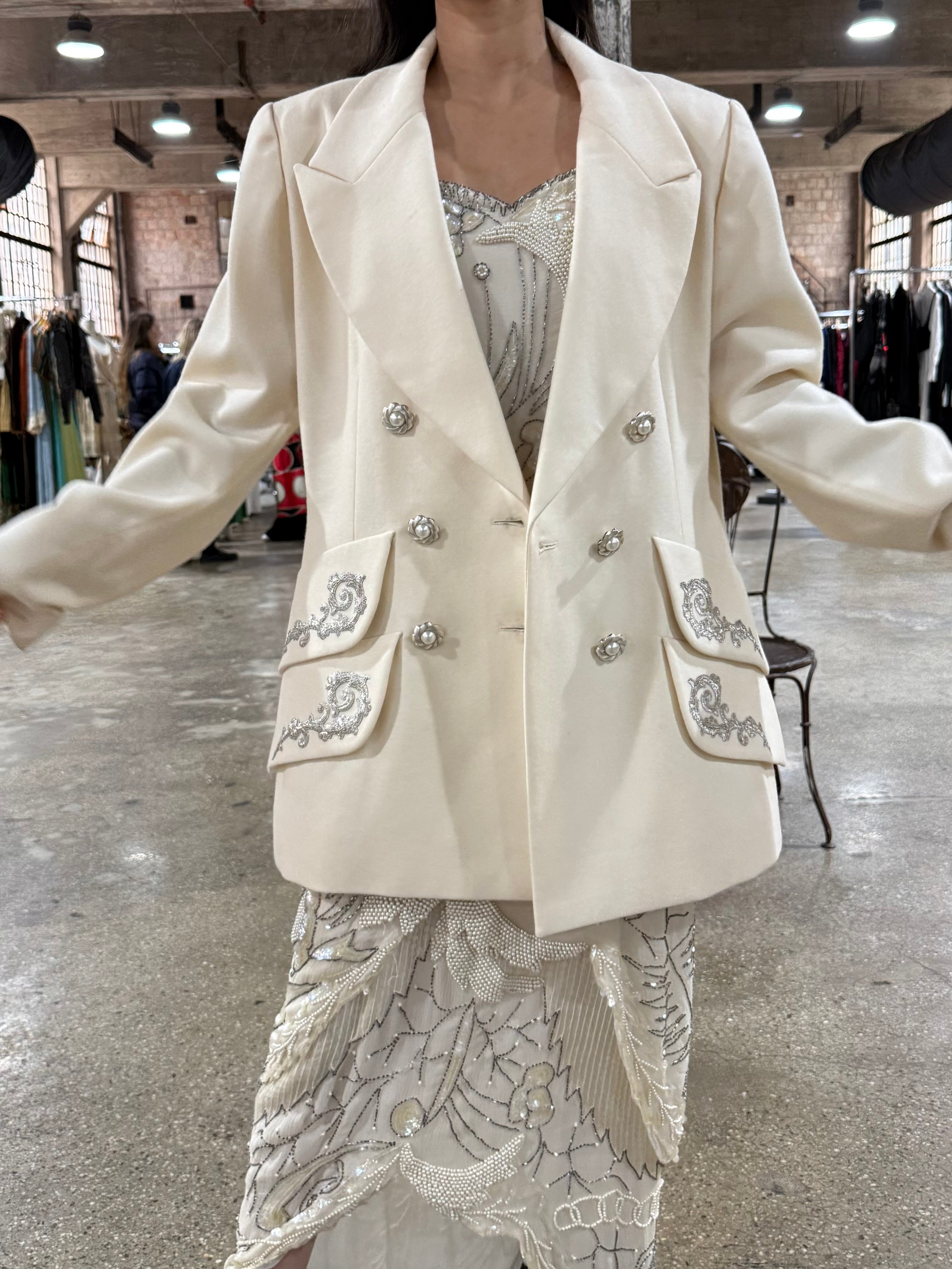 Vintage Jacques Fath Wool Jacket - M