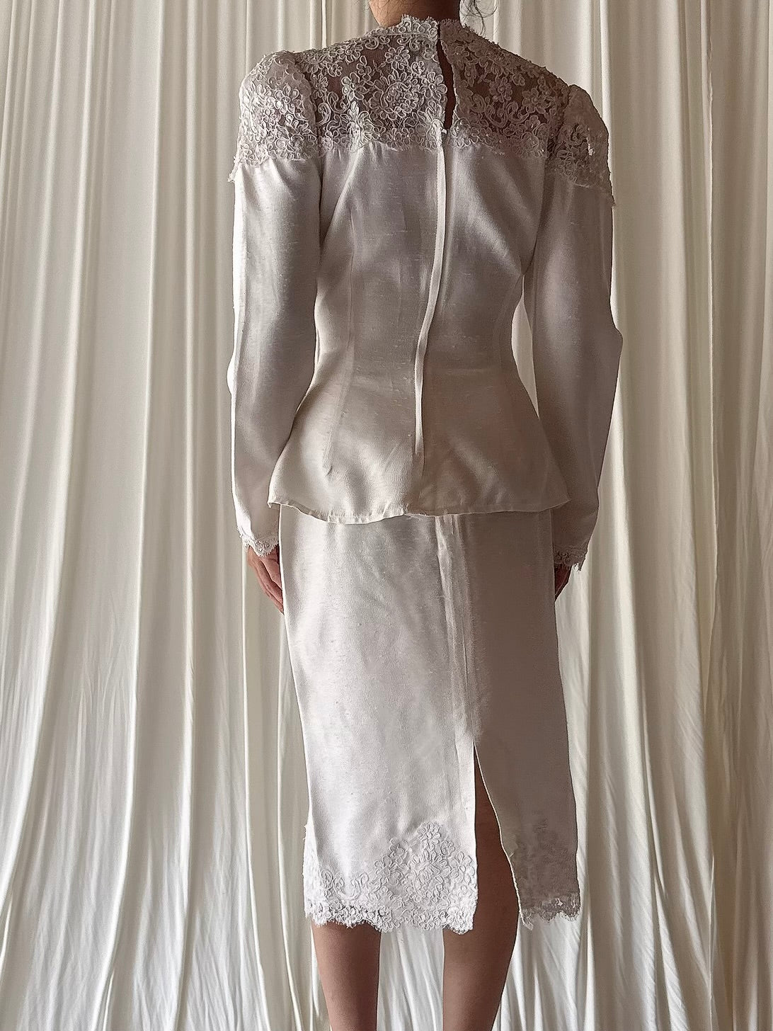 Vintage 2-Piece Silk Set - S