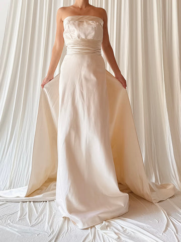 Vintage Priscilla Boston Strapless Gown - 0/XXS