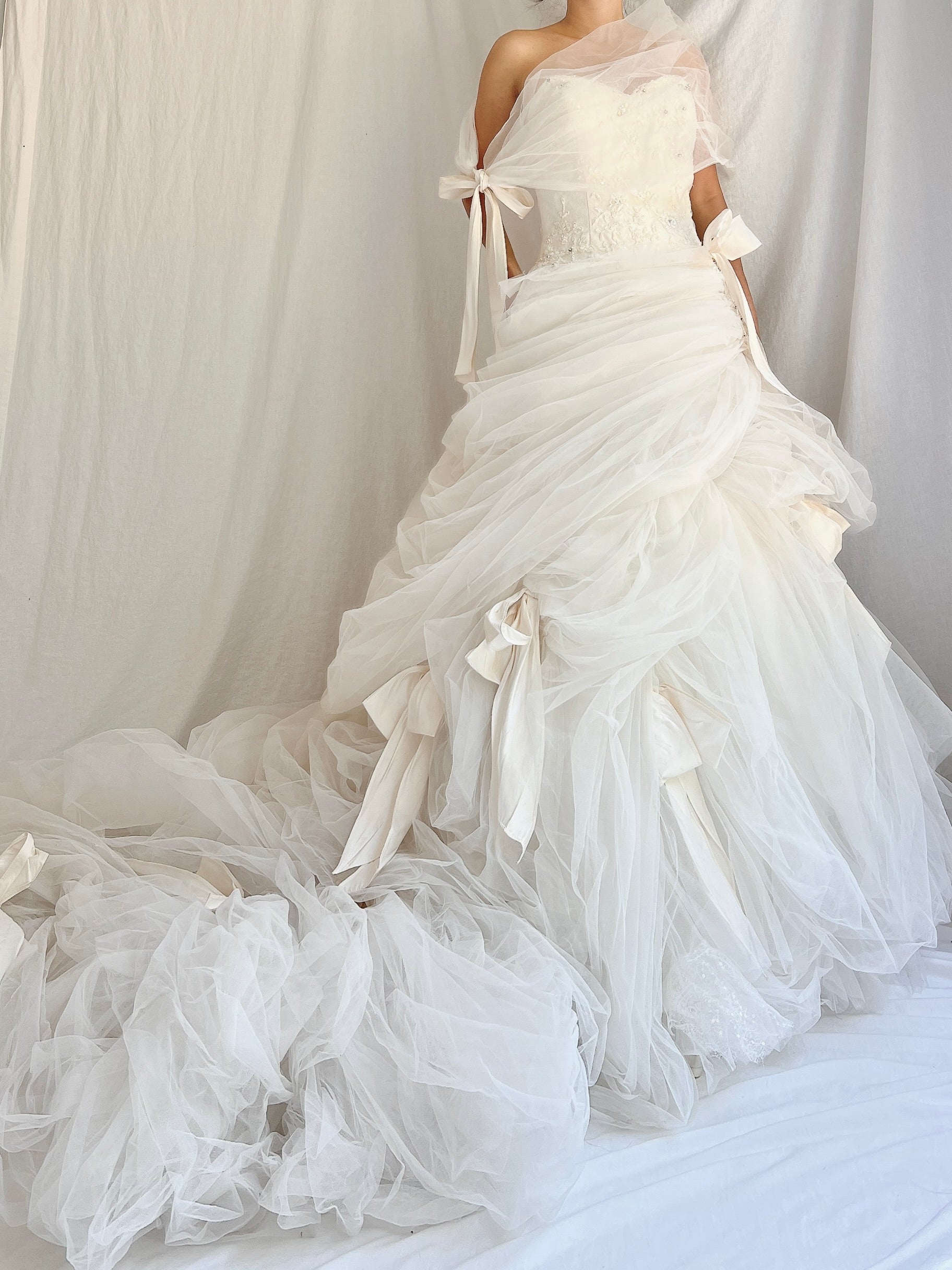 00s Ian Stuart Tulle and Silk Gown - XS/0