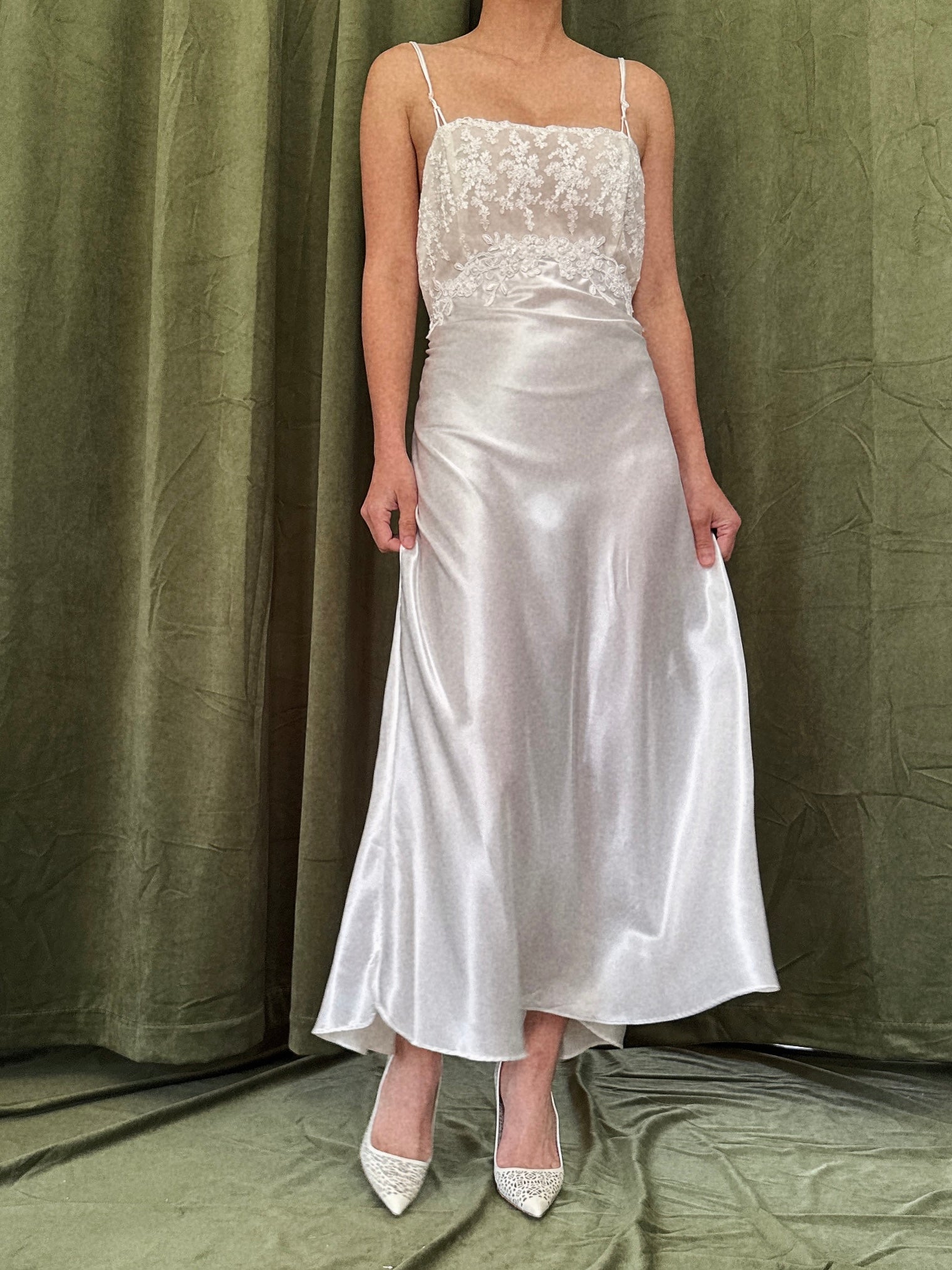 Vintage Satin Slip Dress - M