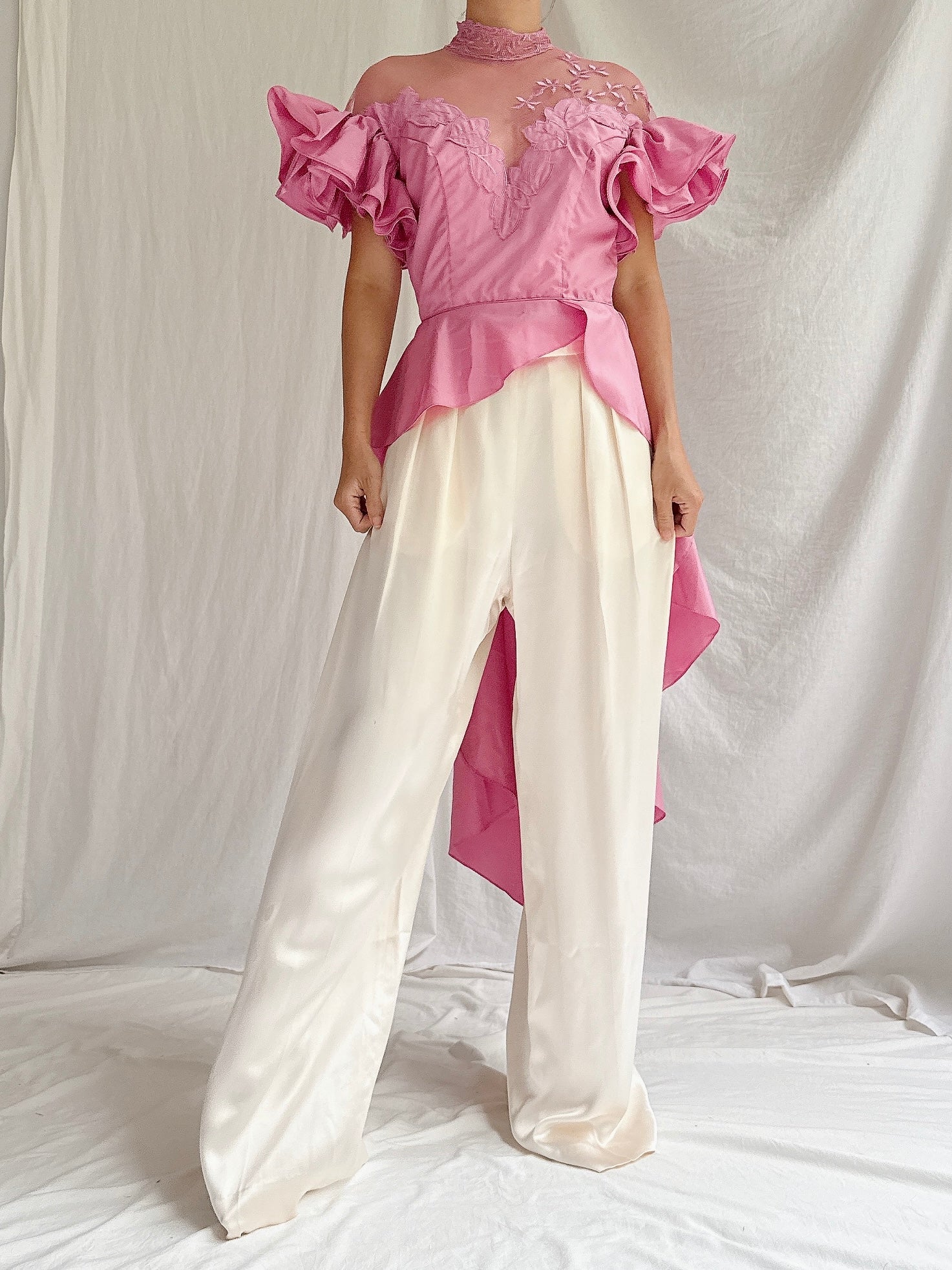 Vintage Escada Silk Trousers - S