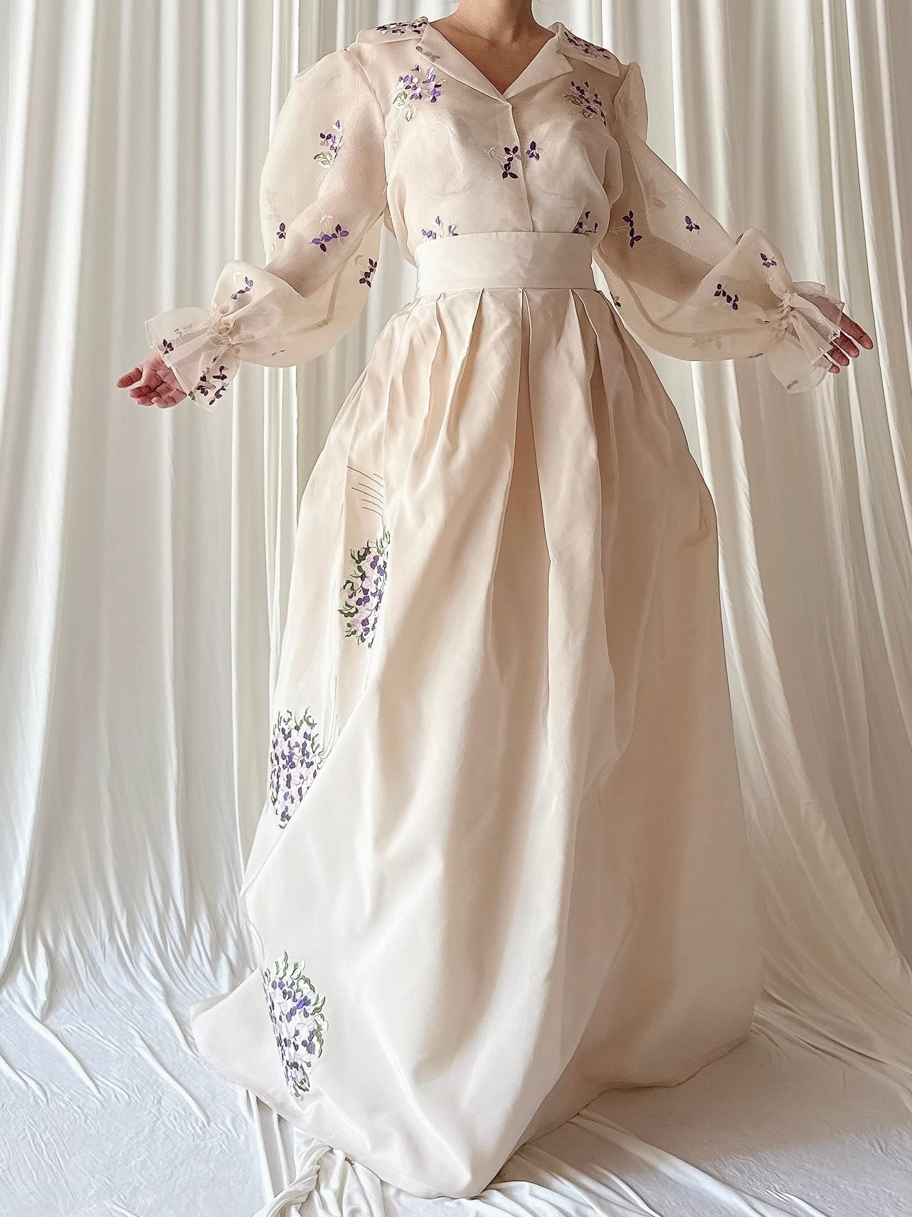 Vintage Victor Costa Two Piece Taffeta Ensemble - L