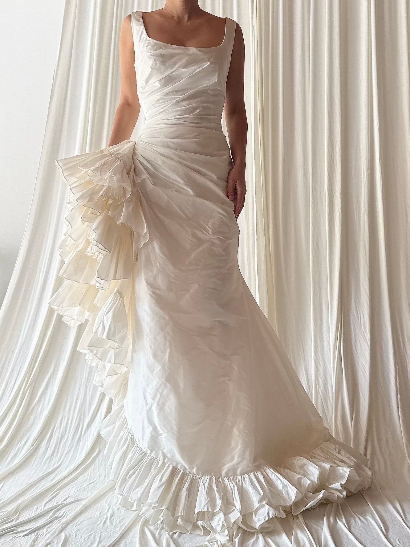 Vintage Cymbeline Taffeta Draped Gown - 4/6