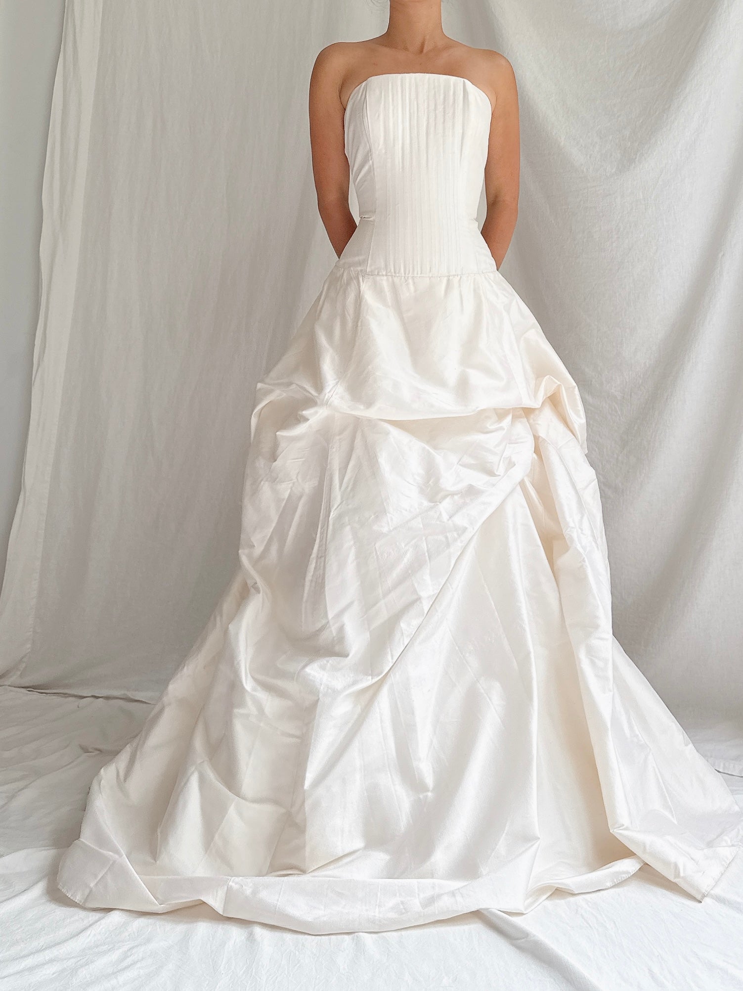 Vintage Jessica McClintock Silk Draped Gown - S/4