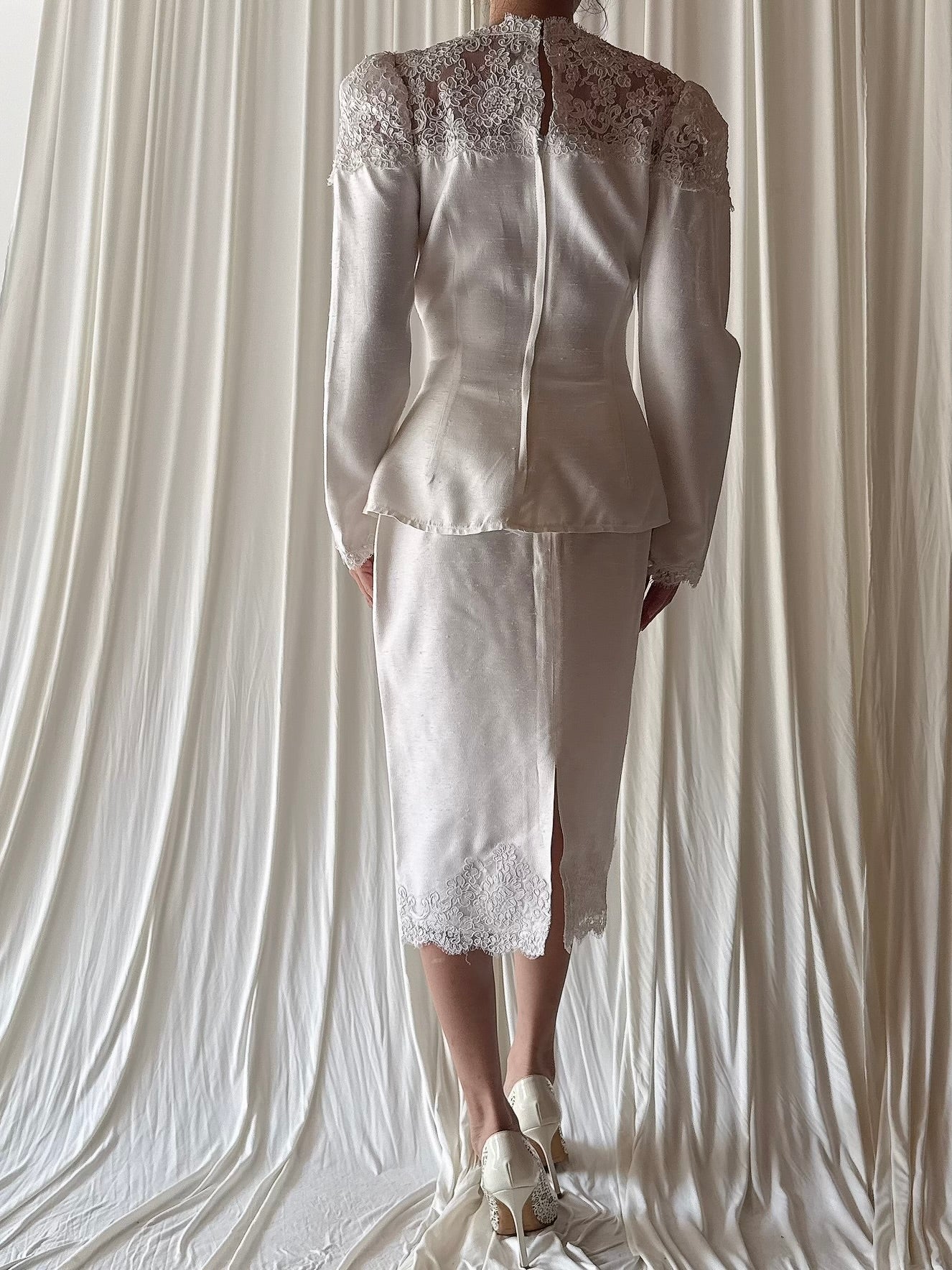 Vintage 2-Piece Silk Set - S
