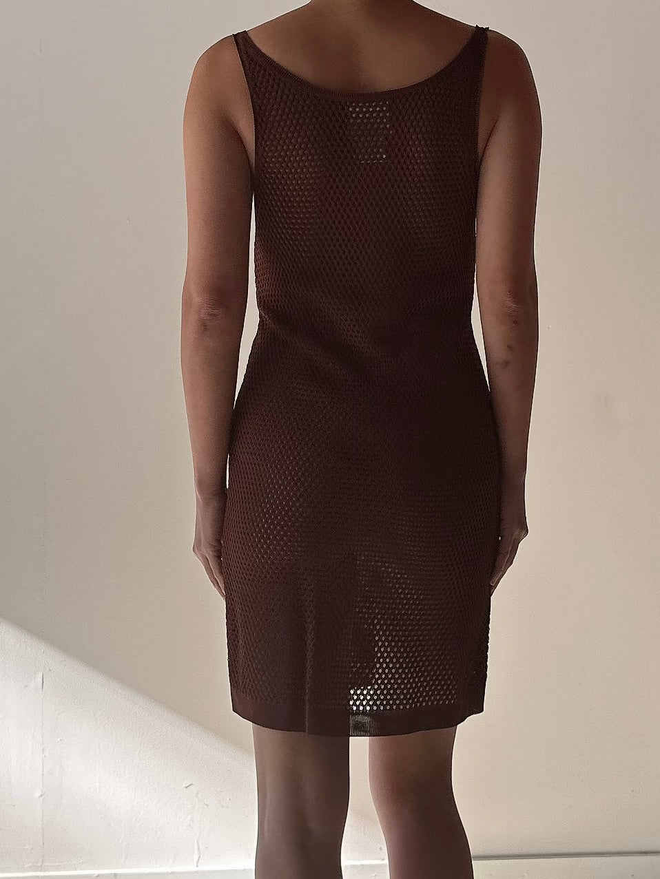 Vintage Angelo Tariazzi Stretchable Brown Dress - FR36
