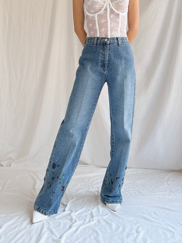 Vintage Emanuel Ungaro Beaded Denim - S/26