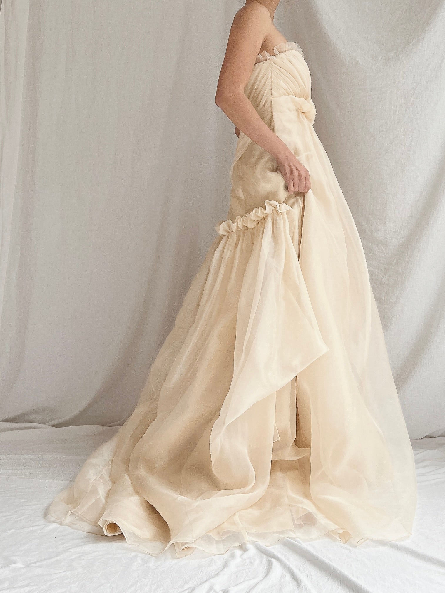 Vintage Silk Organza Gown - XXS/0