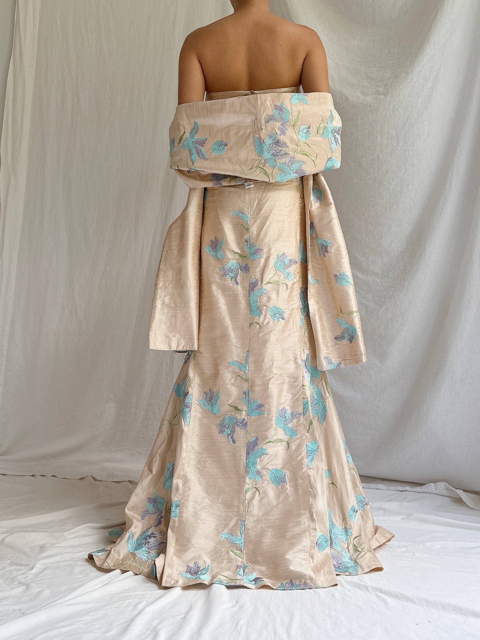 Vintage Silk Paule Vasseur 2-Piece Set - M