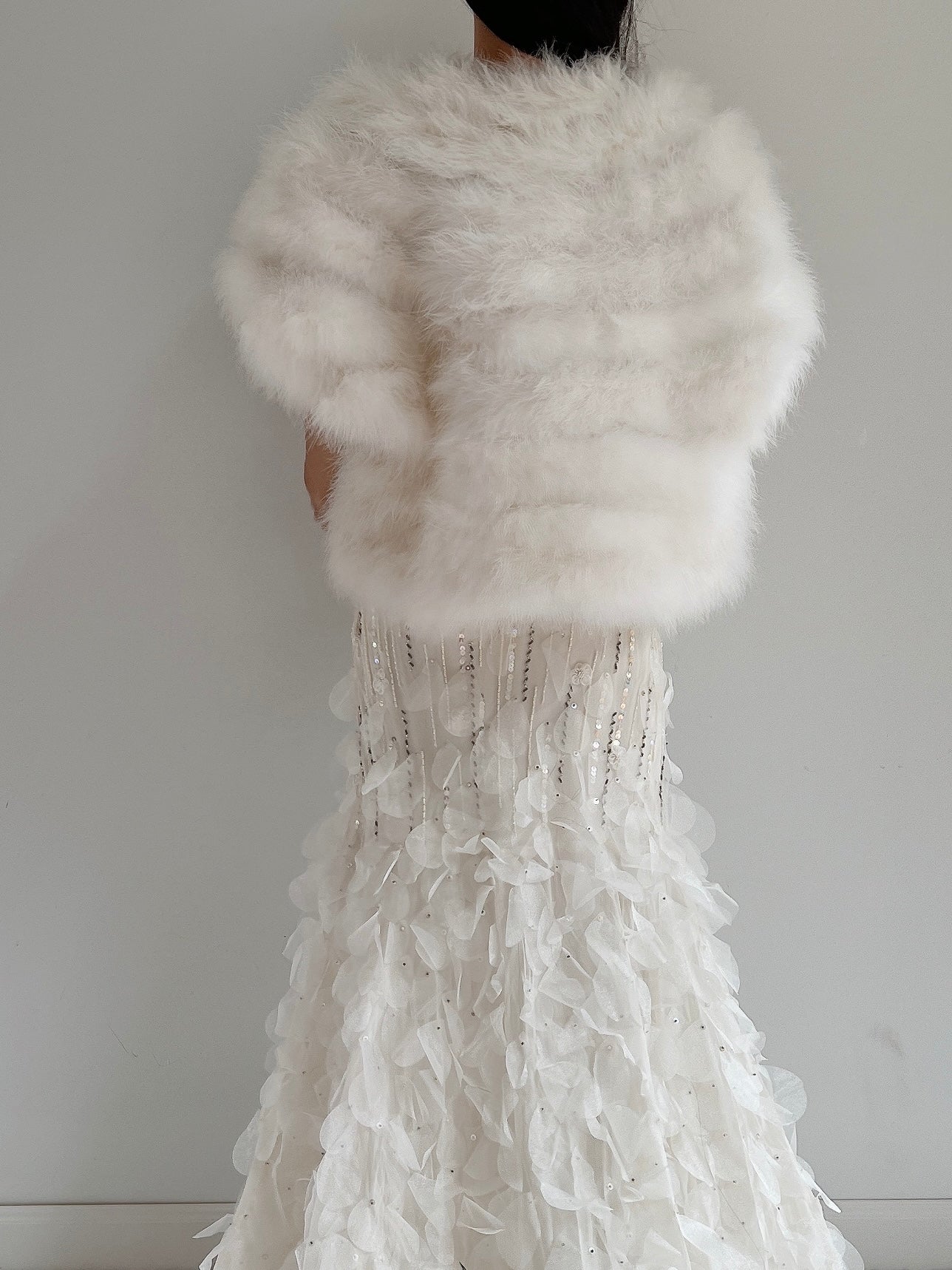 Vintage Marabou Feather Vest - OSFM
