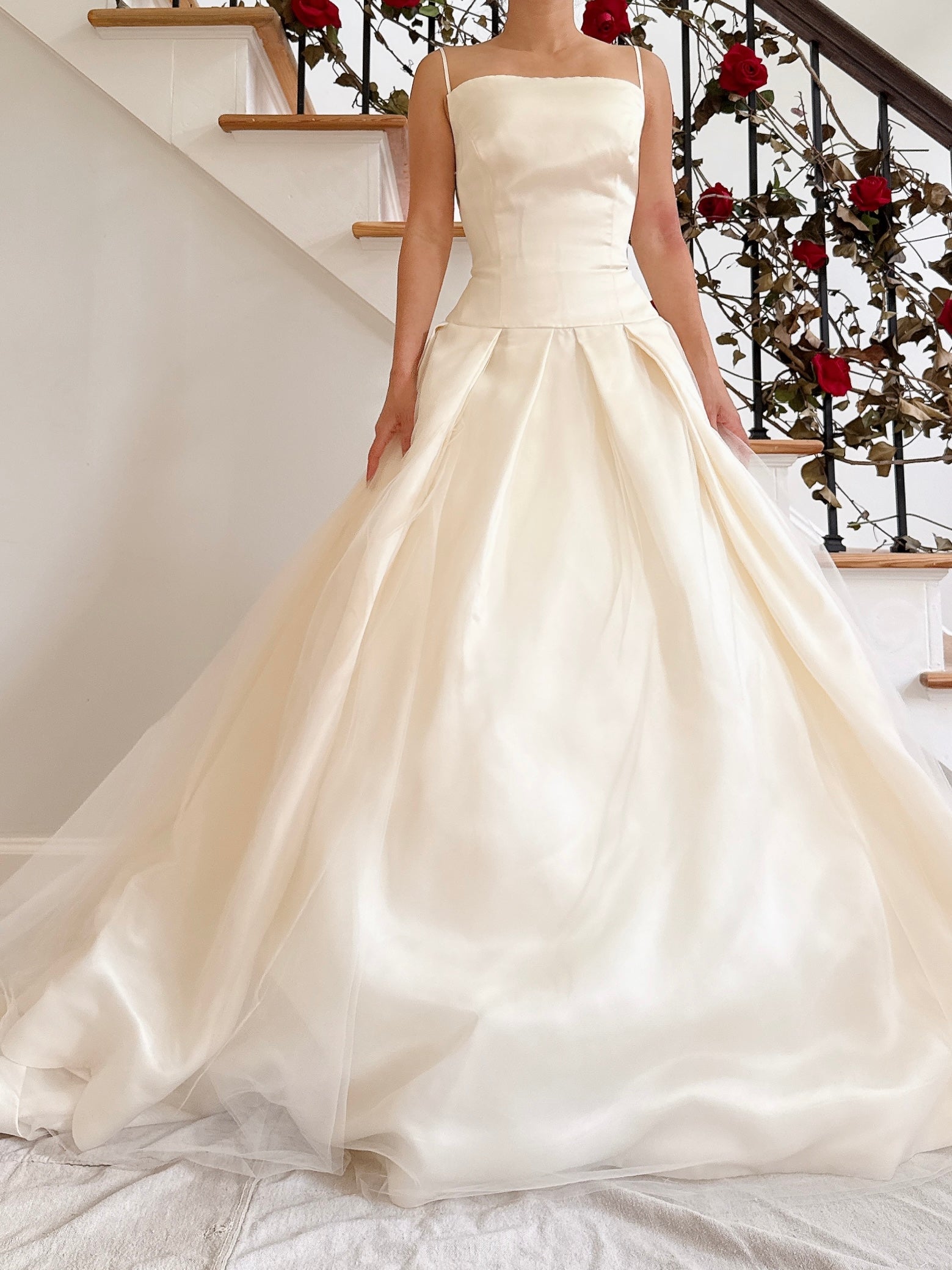 1990s Vera Wang Silk Organza Tulle Gown - S