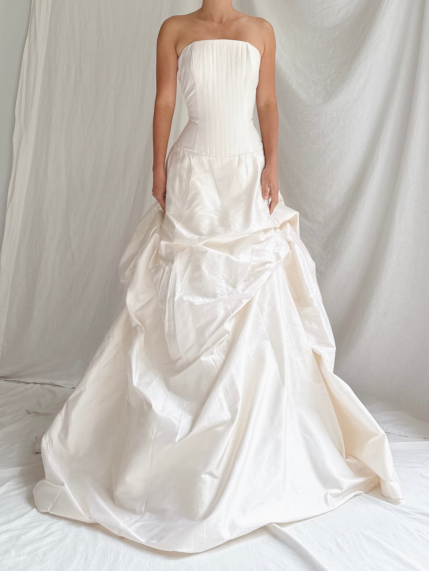 Vintage Jessica McClintock Silk Draped Gown - S/4