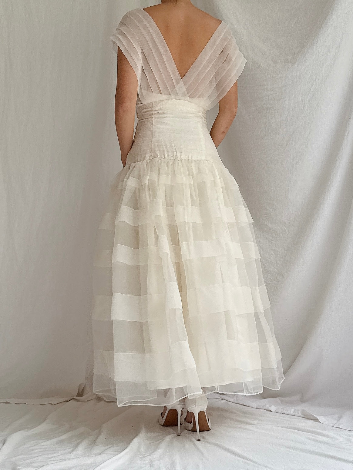 Vintage Silk & Organza Dress - S