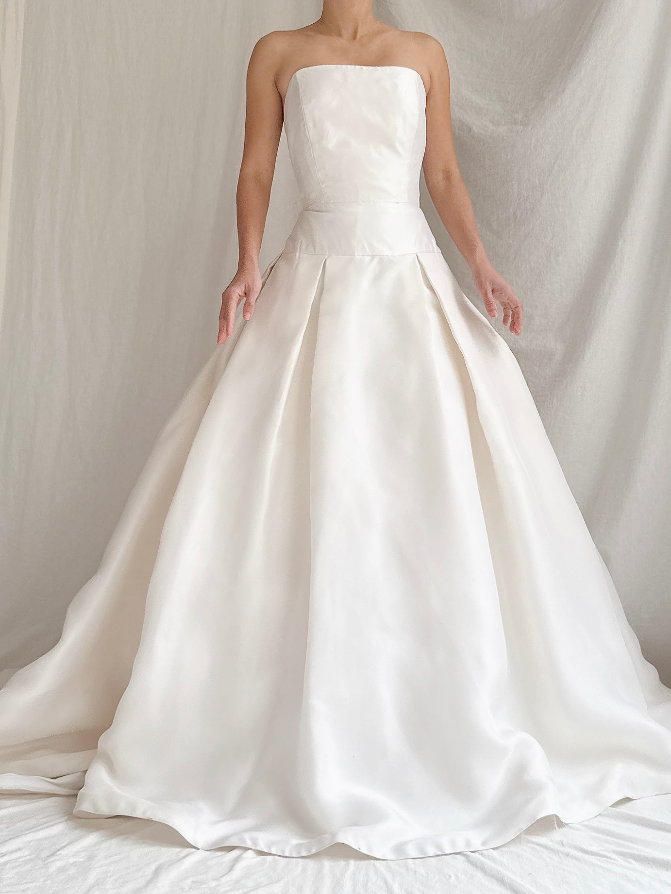 1990s Lazaro Mikado Silk Gown - S/6