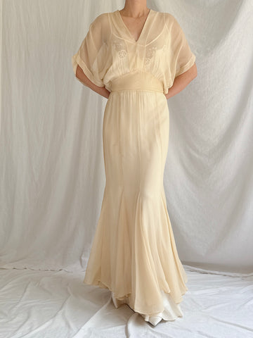 Vintage Silk Norma Kamala Dress - S