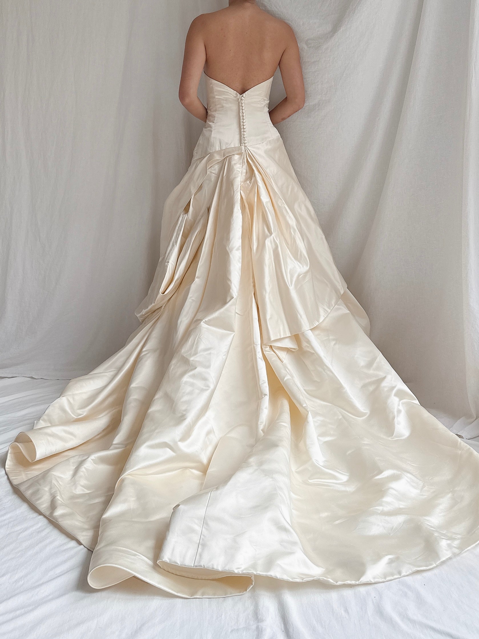 Vintage Silk Draped Gown - M/10