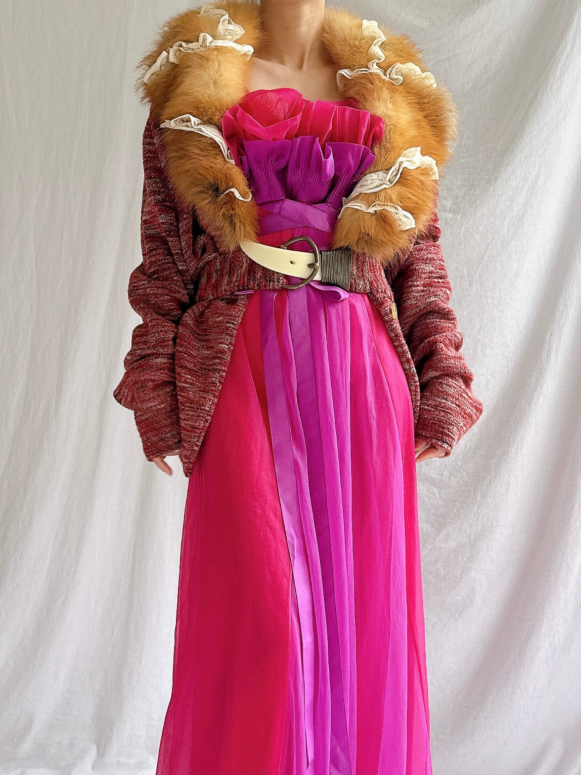 Vintage Tricot Chic Fox Fur Jacket - S/M