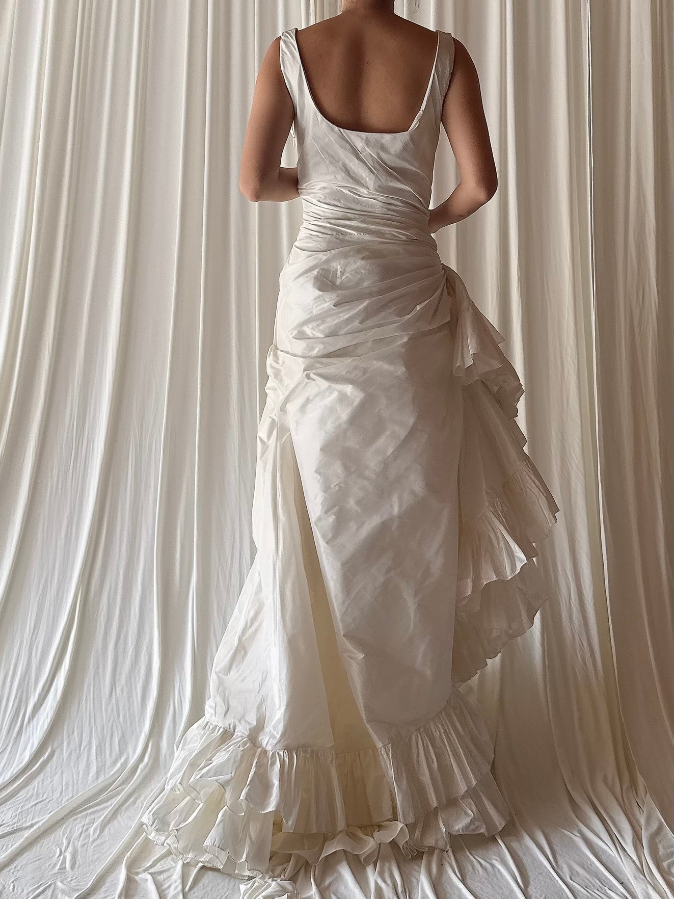 Vintage Cymbeline Taffeta Draped Gown - 4/6
