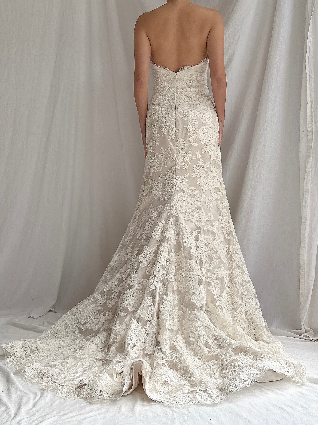 Vintage Jim Hjelm Alencon Lace Gown - S 6