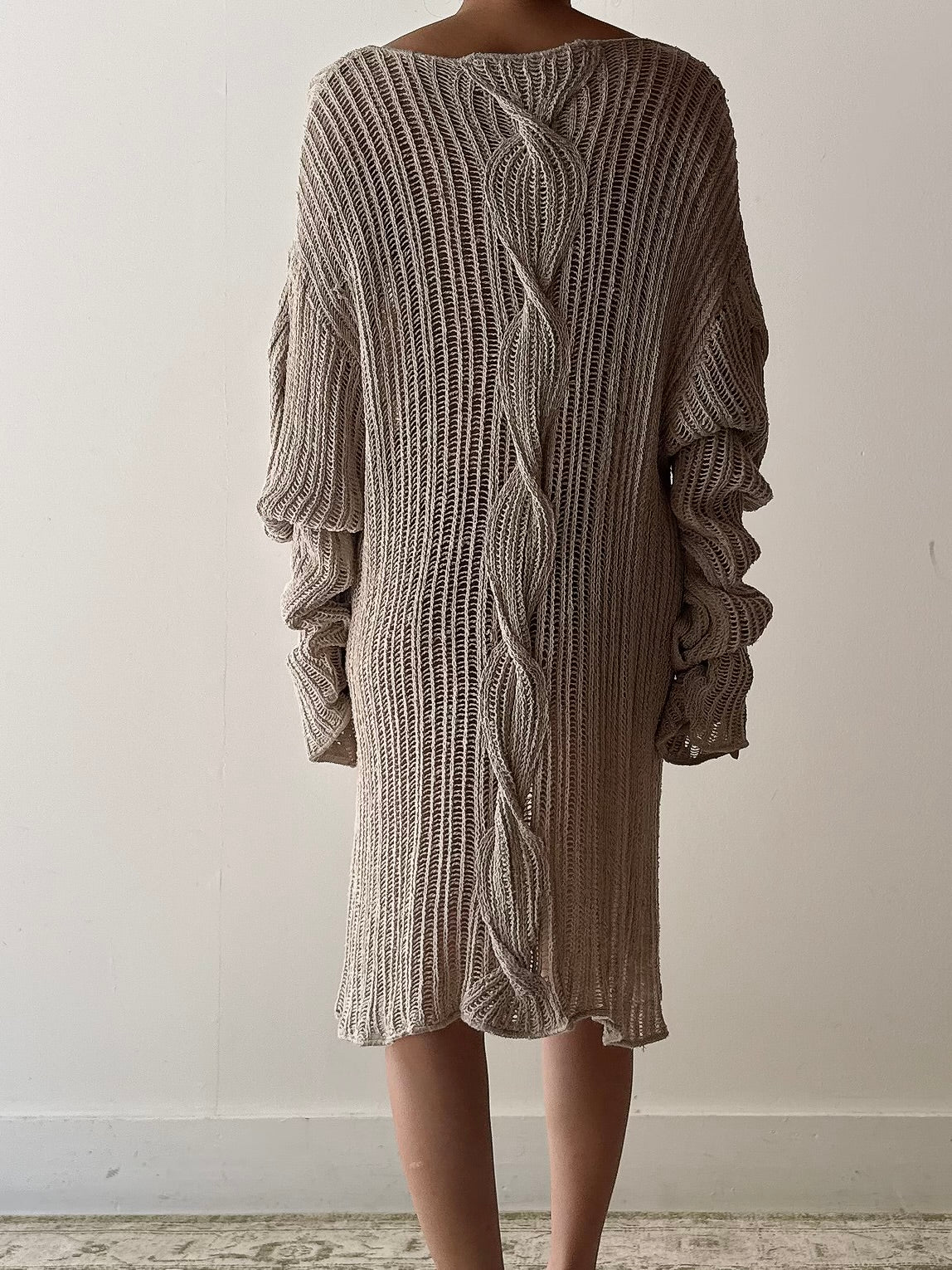Vintage Katt Tilley Beige Tunic Sweater  M/L