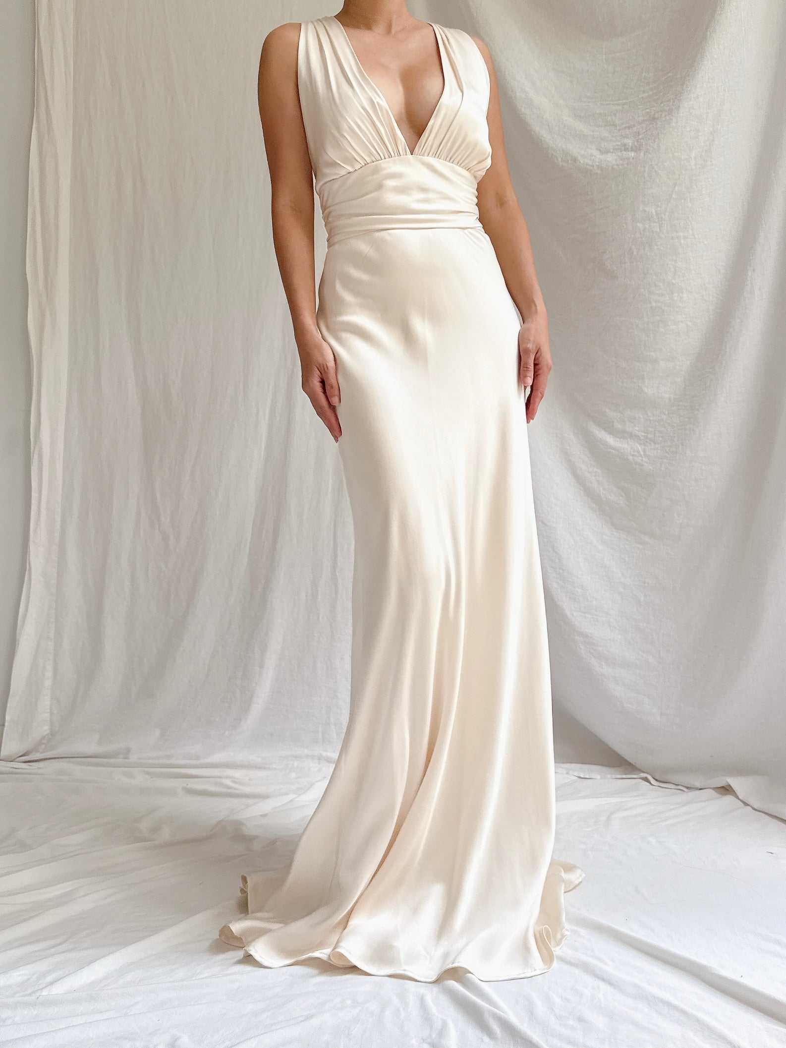 Vintage Silk Bias Gown - M/8