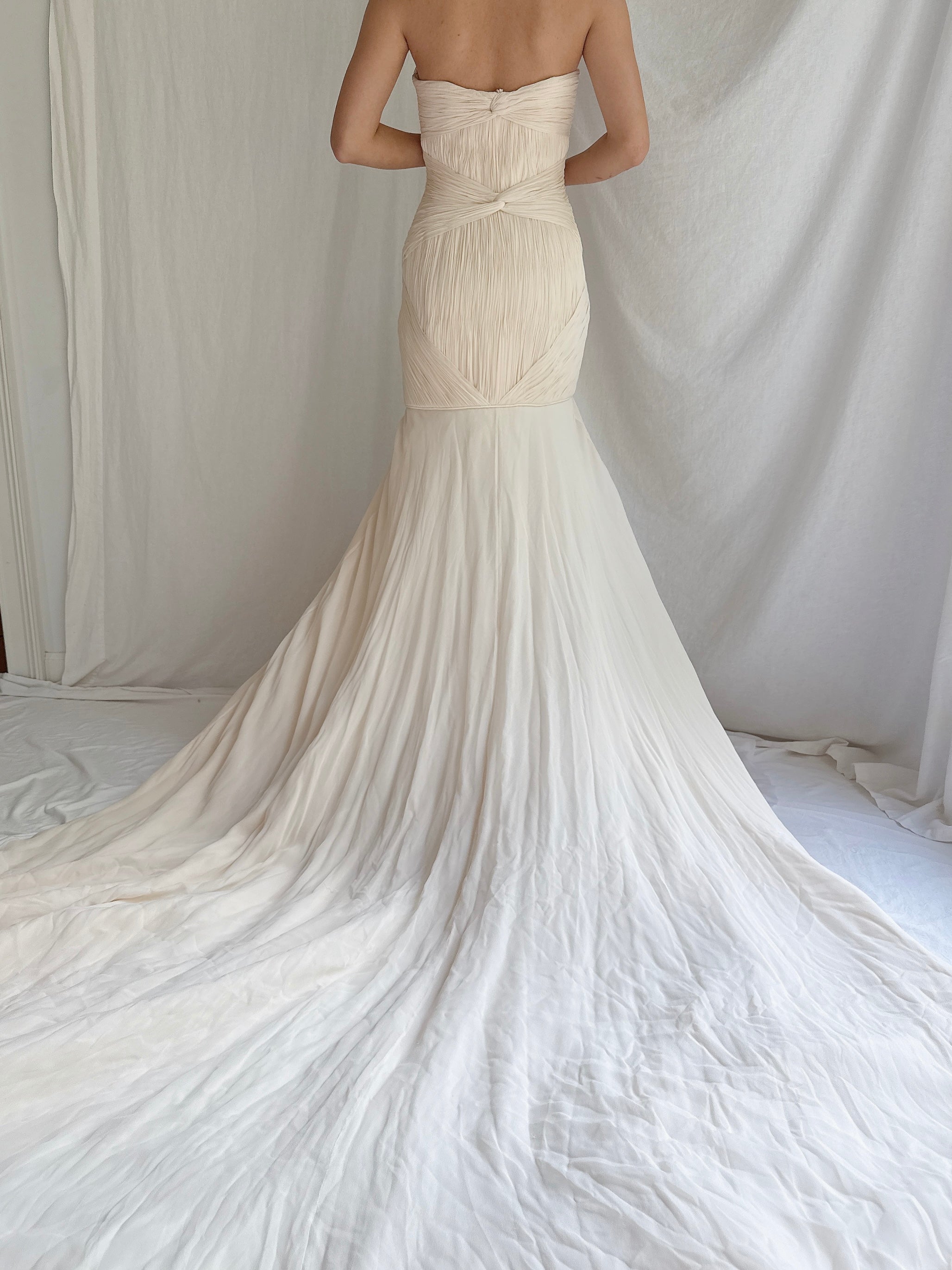 Vintage Rafael Cennamo Silk Draped Gown - S/4
