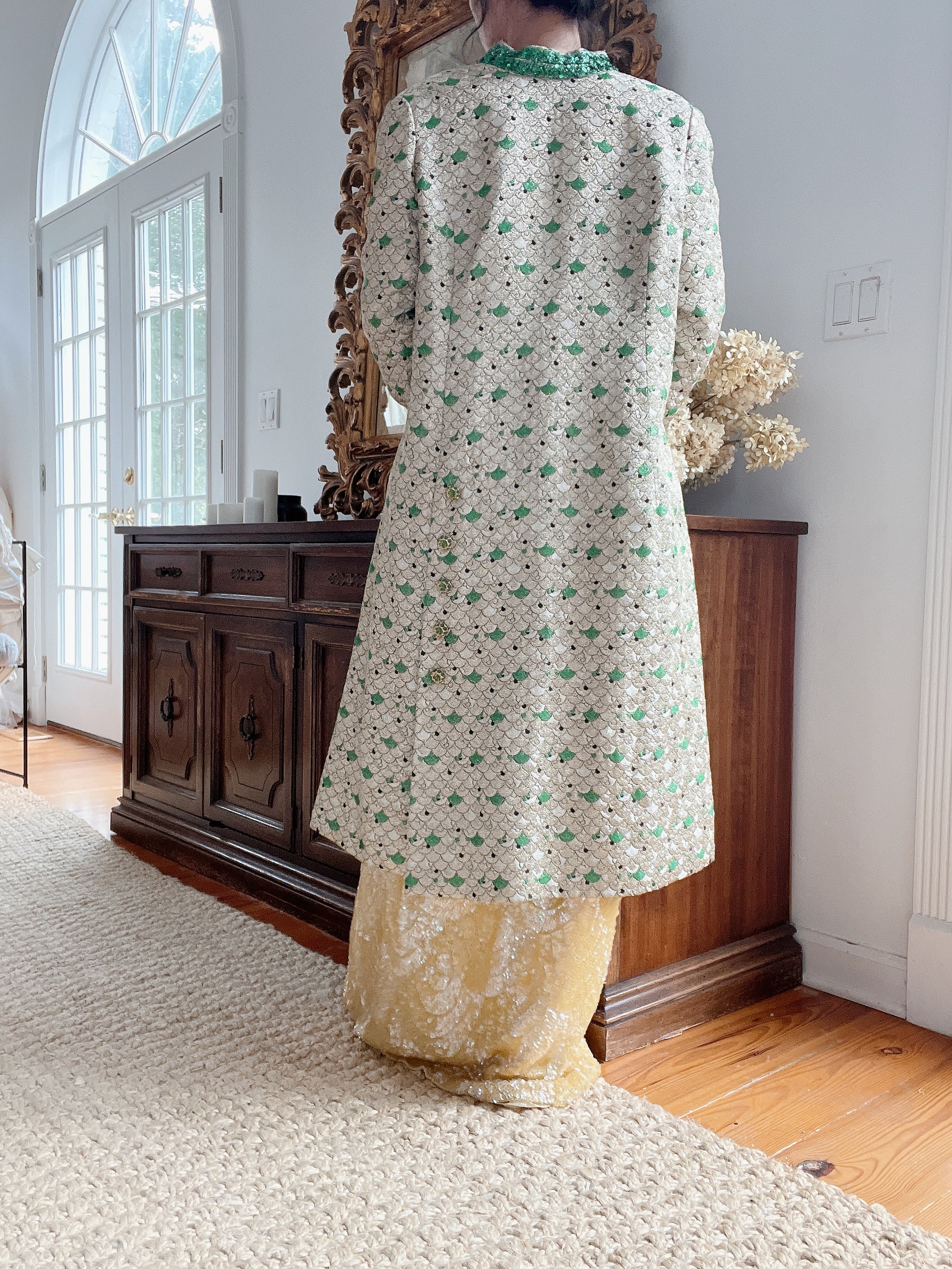 1960s Green Lurex Duster - S