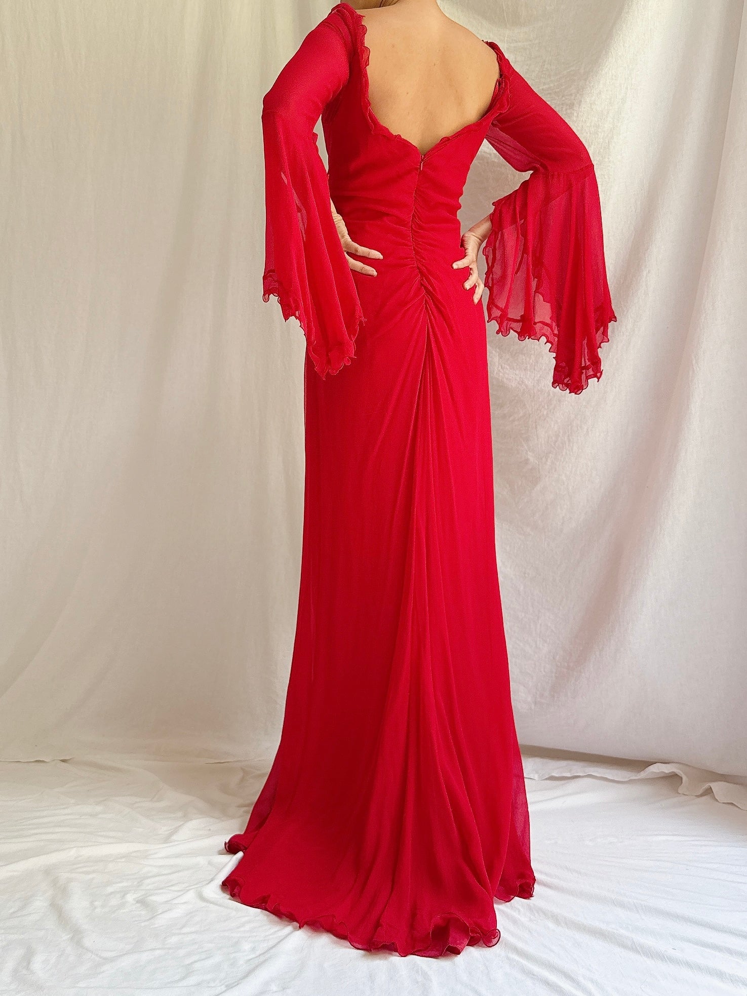 Vintage Bellville Sassoon Silk Gown - UK 14