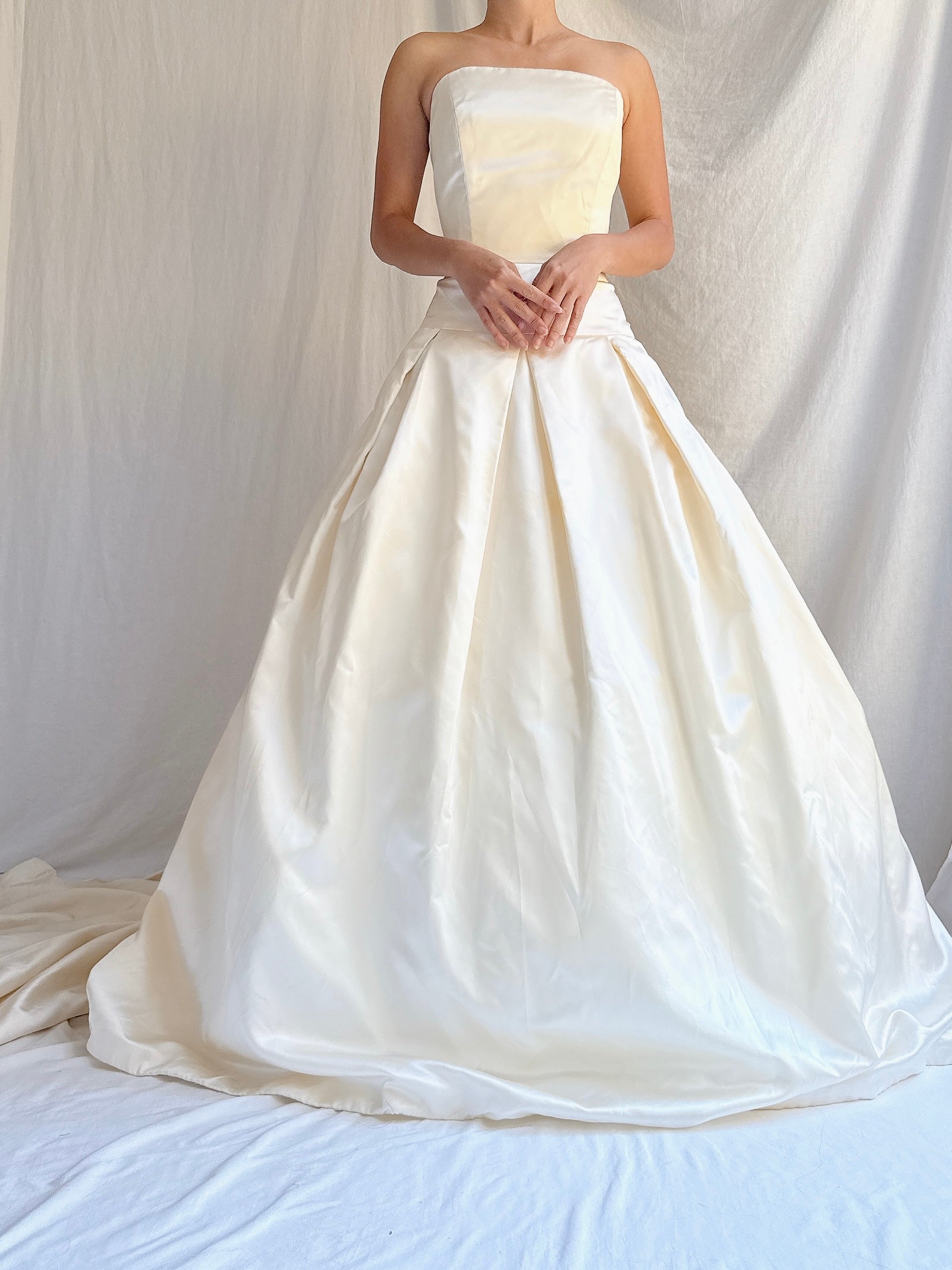 Vintage Silk Dropped Waist Gown - S