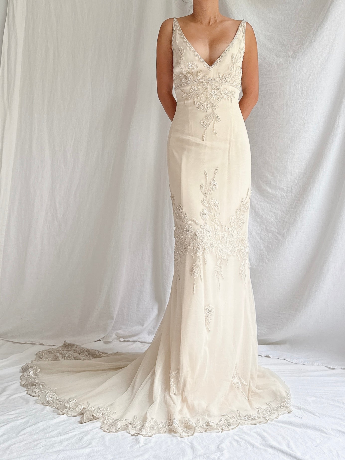 Vintage Liancarlo Couture Silk and Tulle Gown - M/6