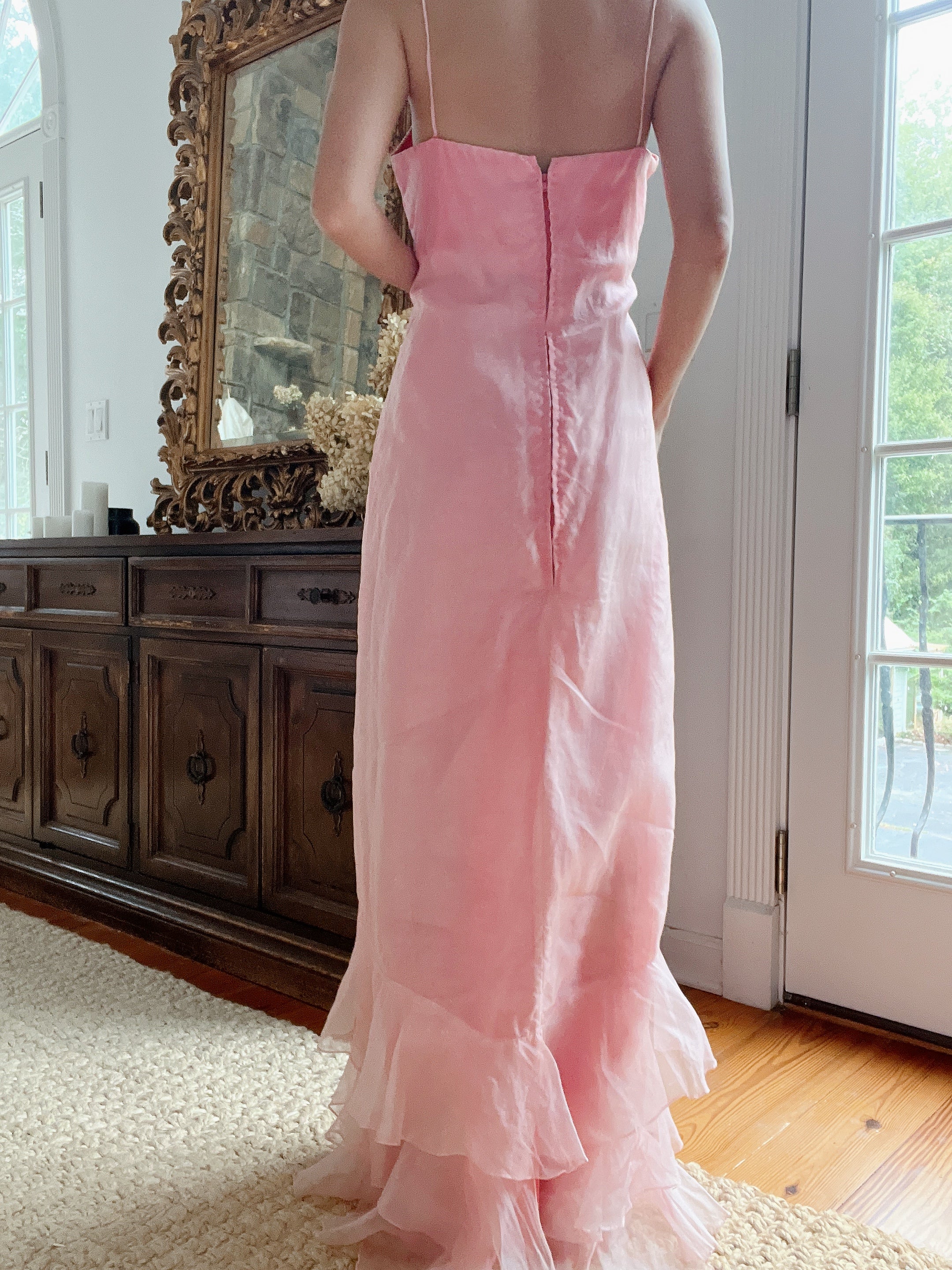 1960s Pink Organza Dress - XS/S