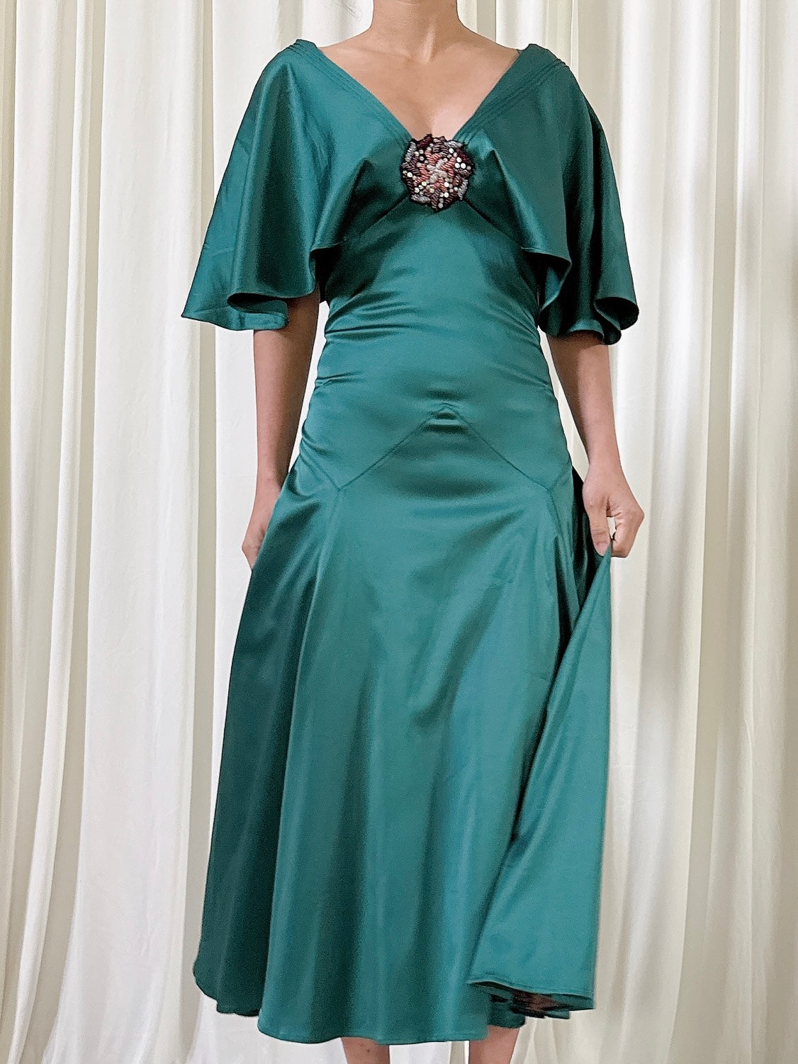 Vintage Futura Green Short Dress - Size 44