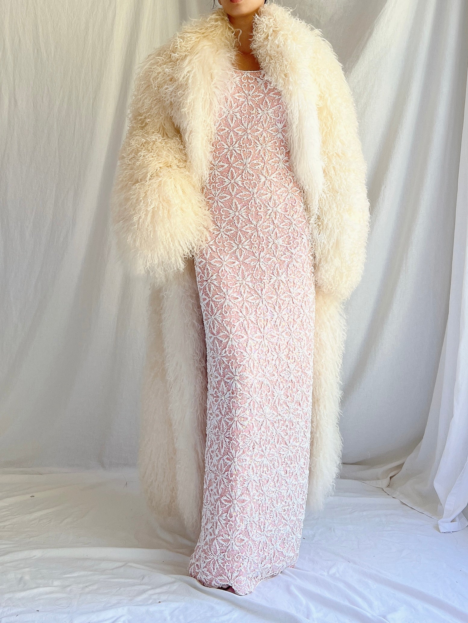 Vintage Mongolian Fur Coat - M