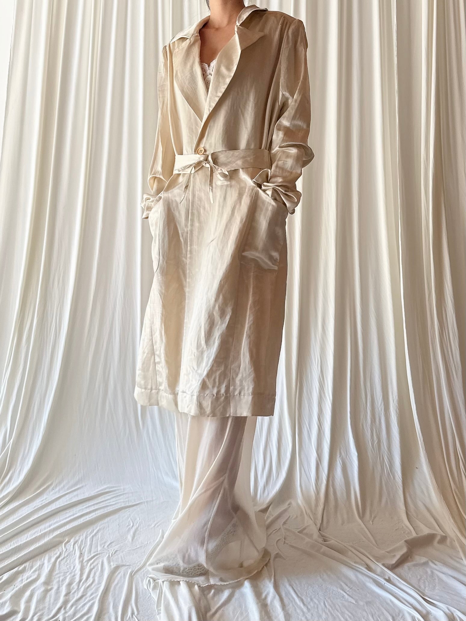 Vintage Betty Jackson Satin Duster - M/L