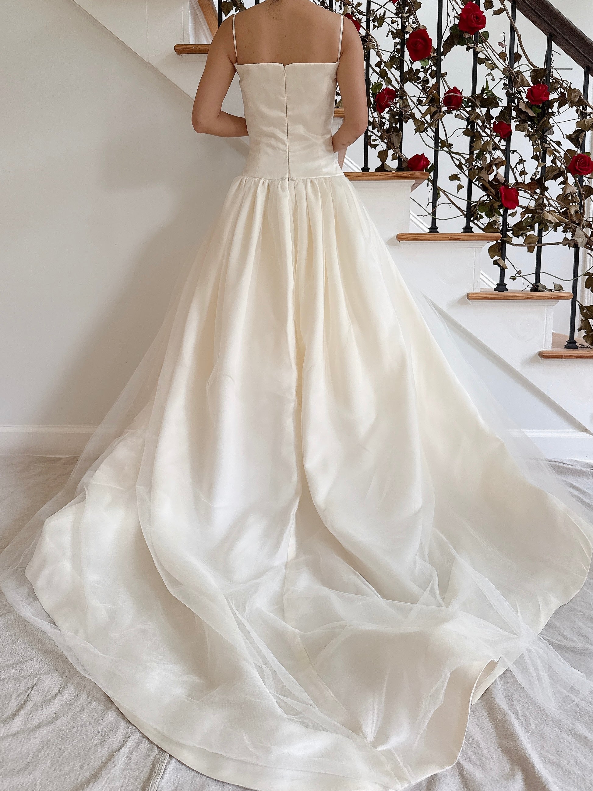 1990s Vera Wang Silk Organza Tulle Gown - S
