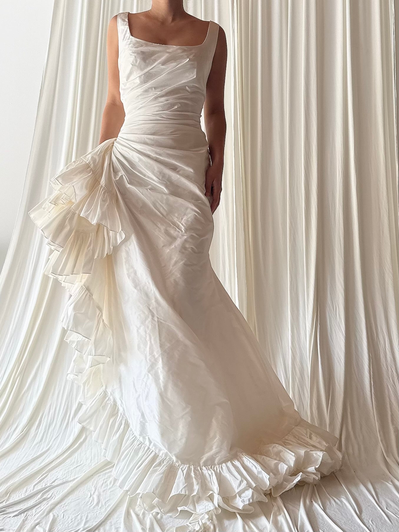 Vintage Cymbeline Taffeta Draped Gown - 4/6