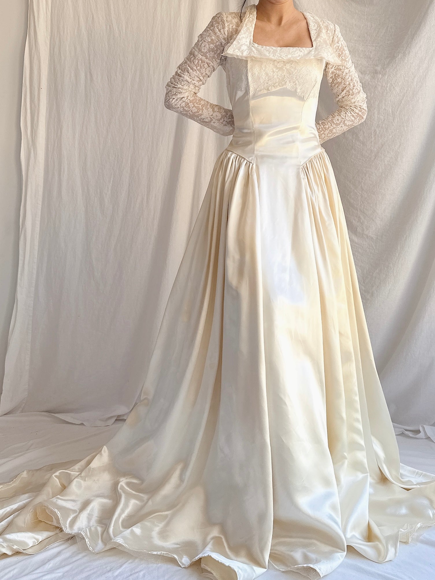 1940s Candlelight Satin Gown - XS/2